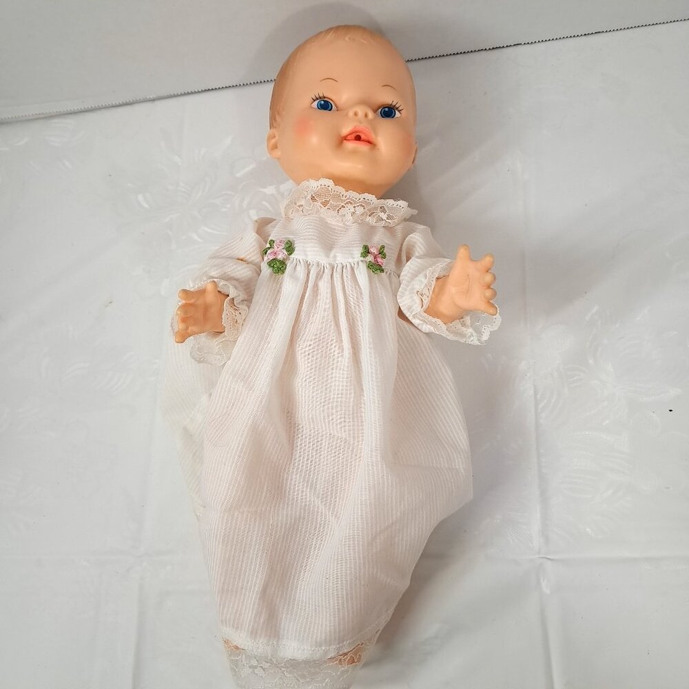 Vintage Horsman Baby Doll Drink And Wet plastic Hard Body Molded Hair‎ thirstee
